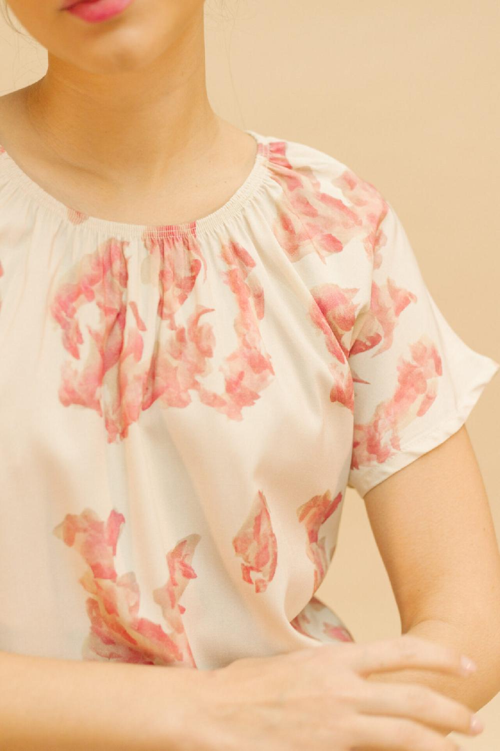 Pan Producto Básico Blusa Estampado Rosa