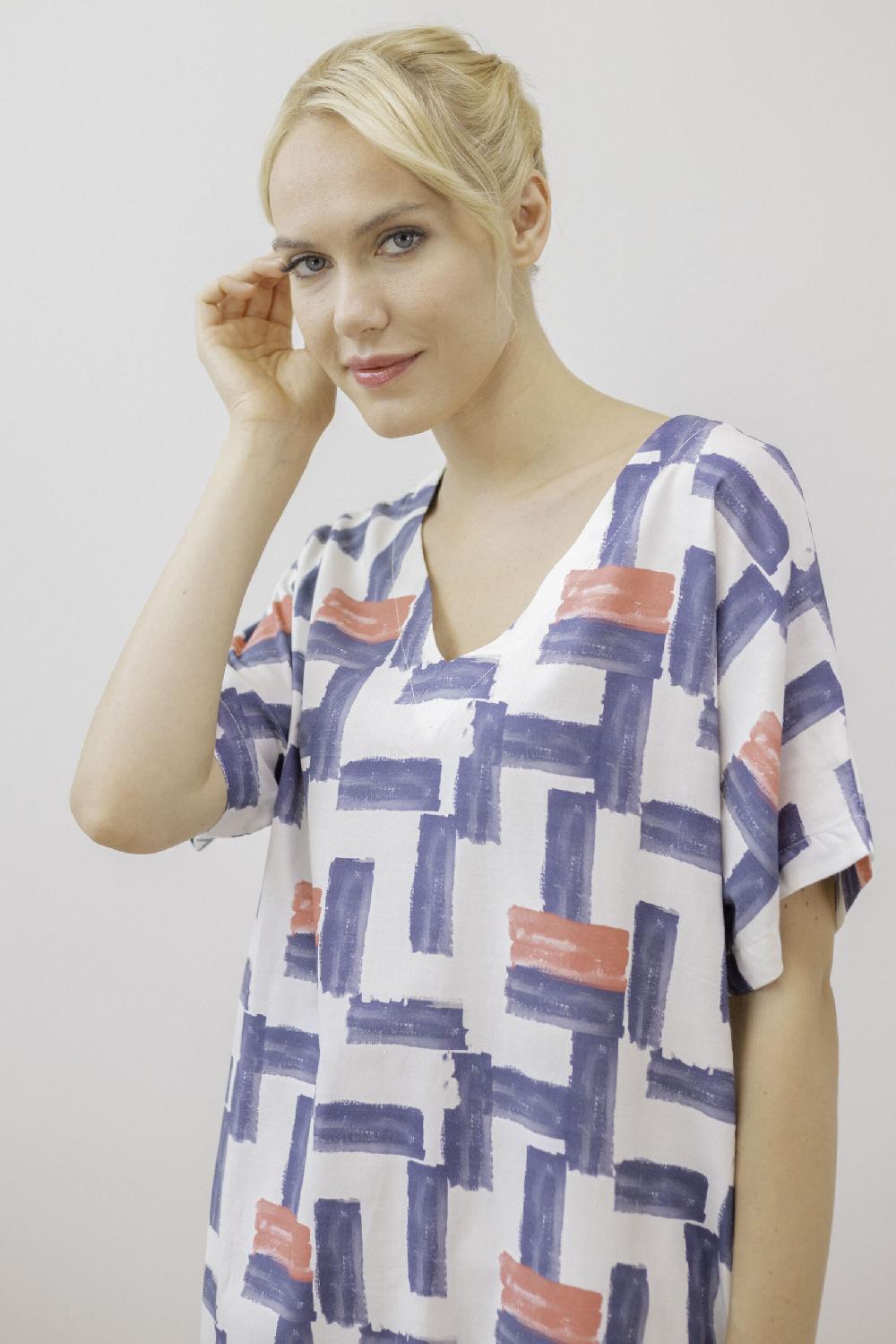 Pan Producto Básico Blusa Oversize Estampada
