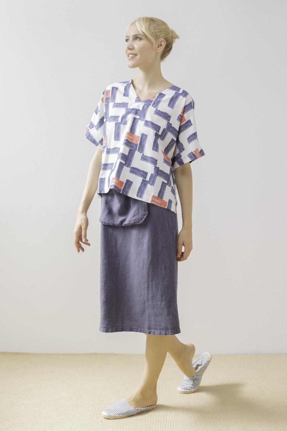 Pan Producto Básico Blusa Oversize Estampada