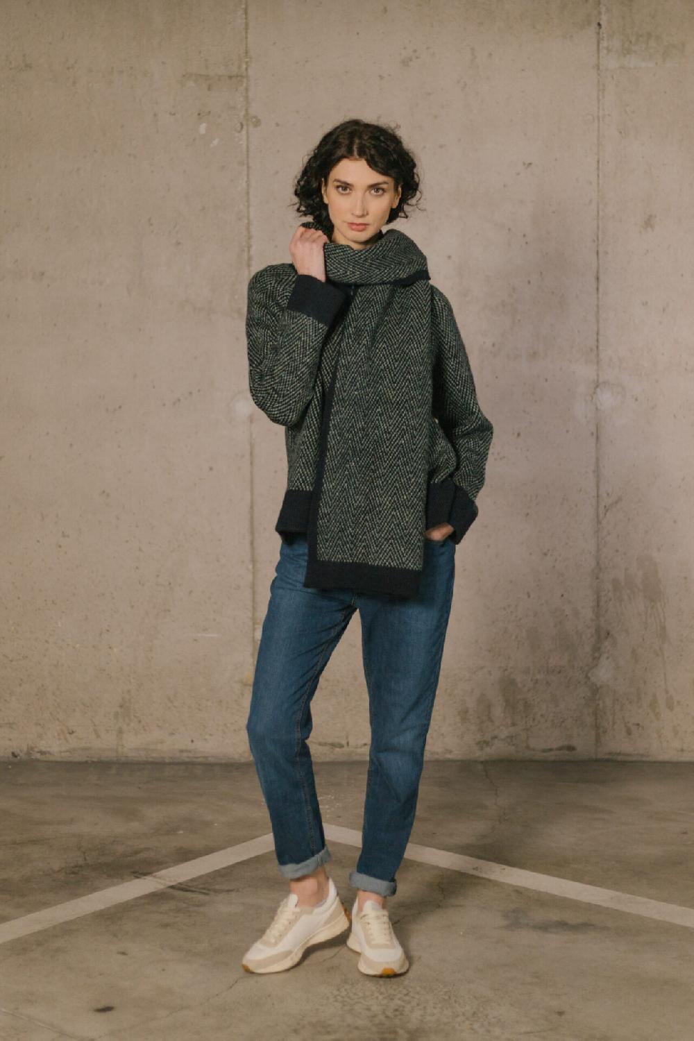 Pan Producto Básico Bufanda Espiga Azul