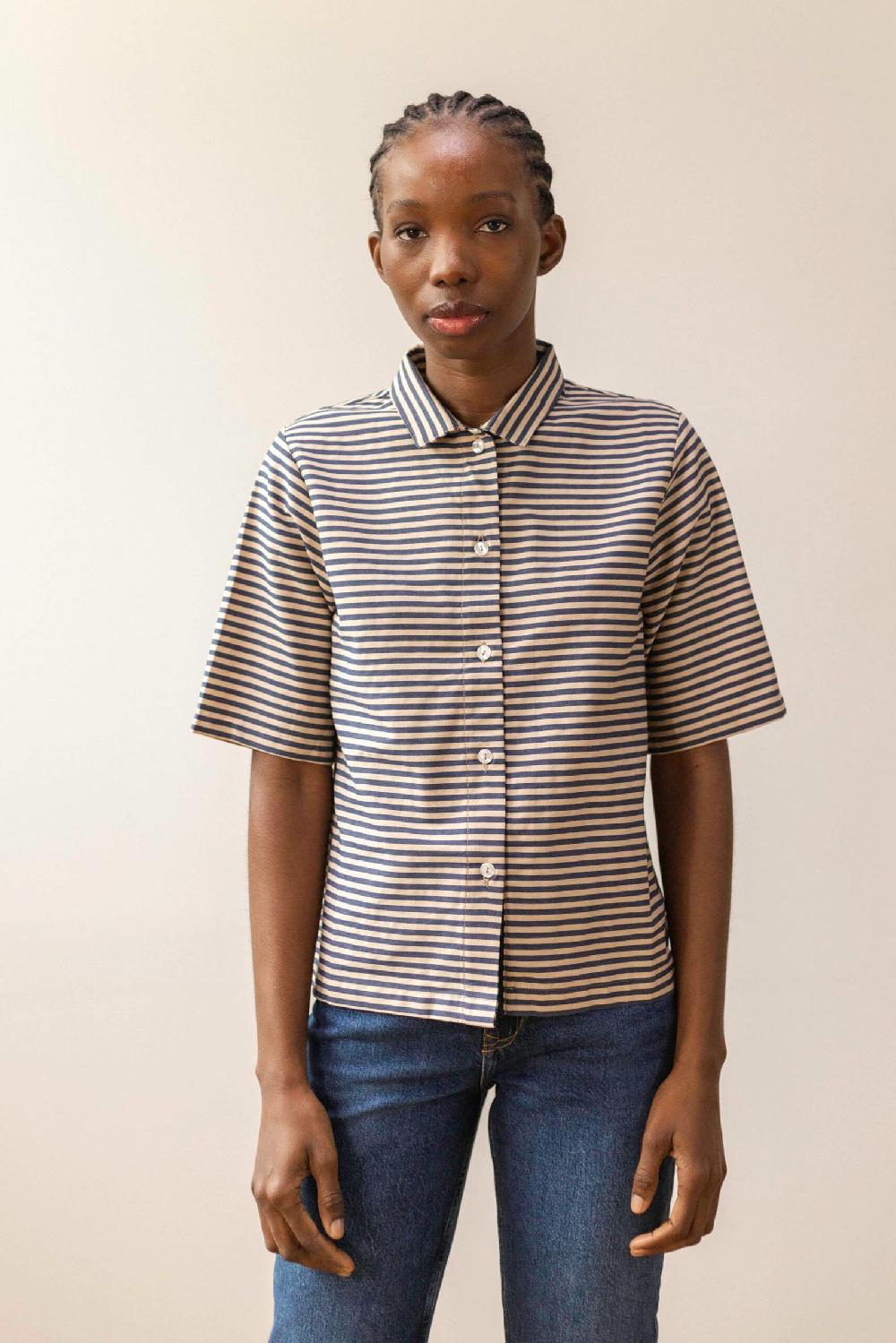 pan producto básico Camisa de rayas azules