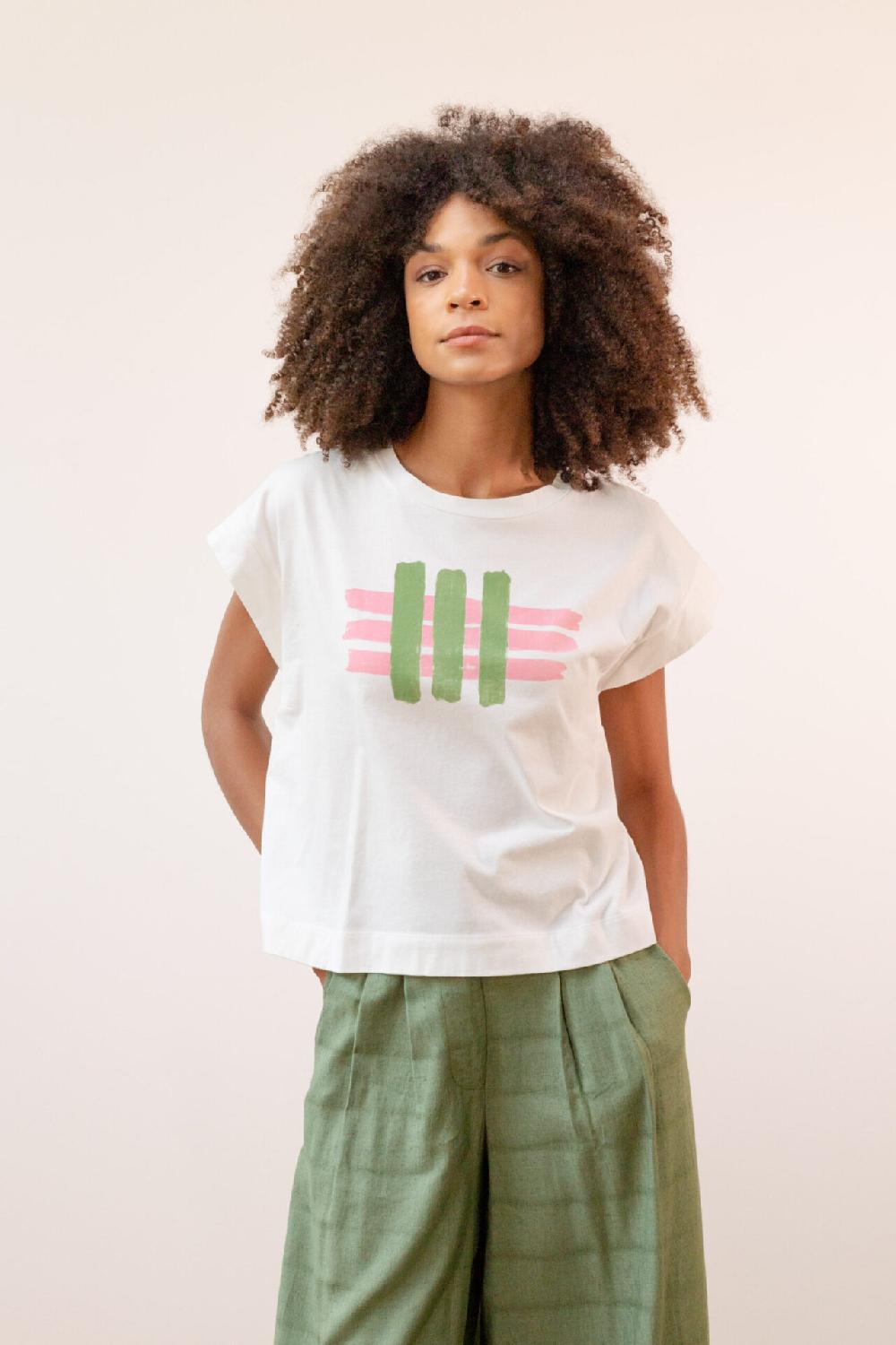 Pan Producto Básico Camiseta Cruda Estampada