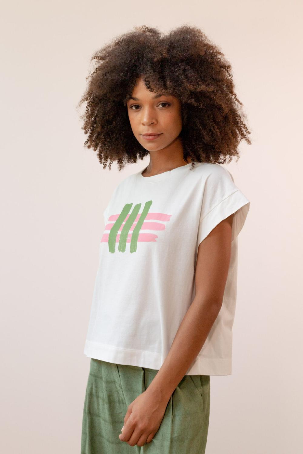 Pan Producto Básico Camiseta Cruda Estampada