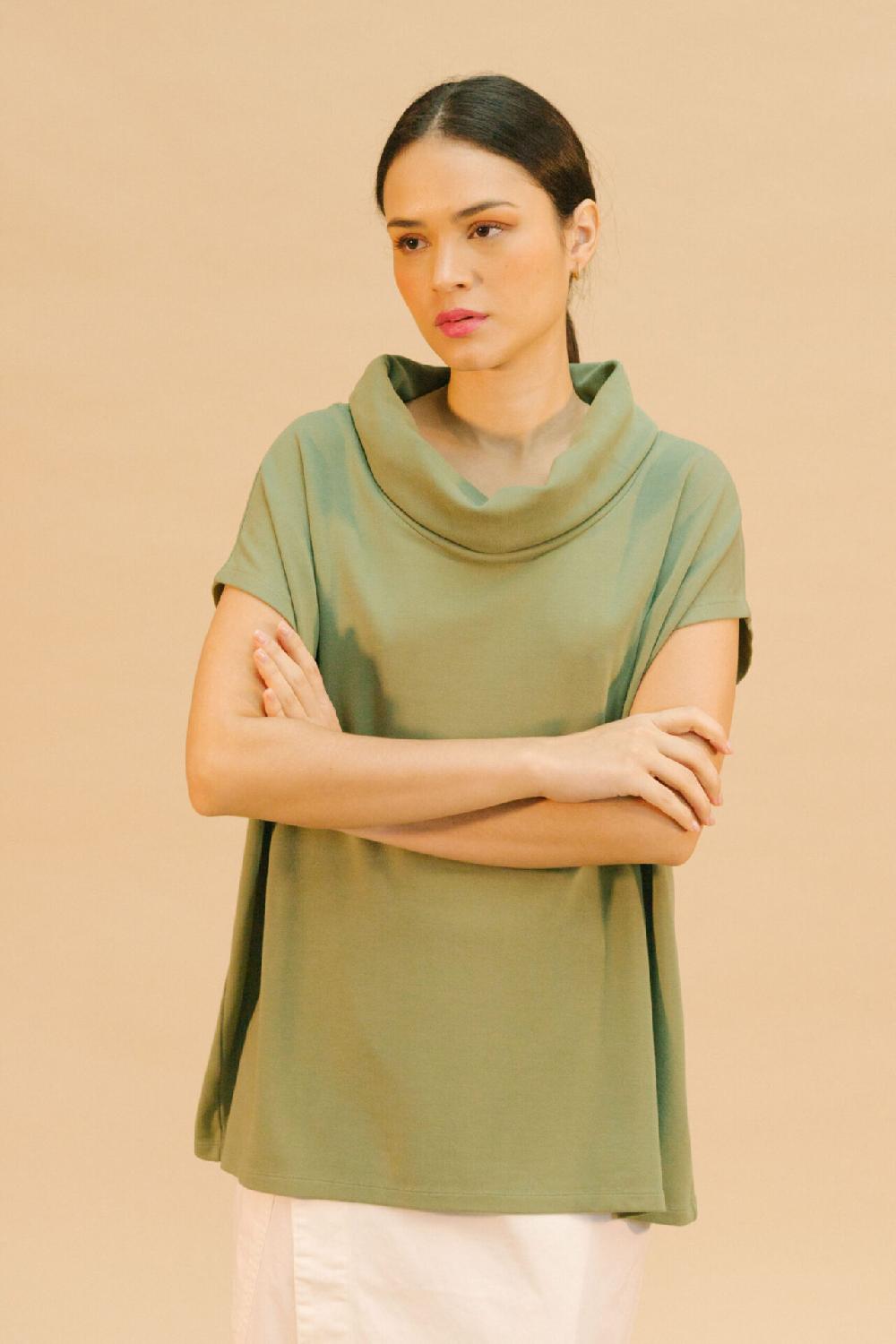 Pan Producto Básico Camiseta Cuello Barco Verde