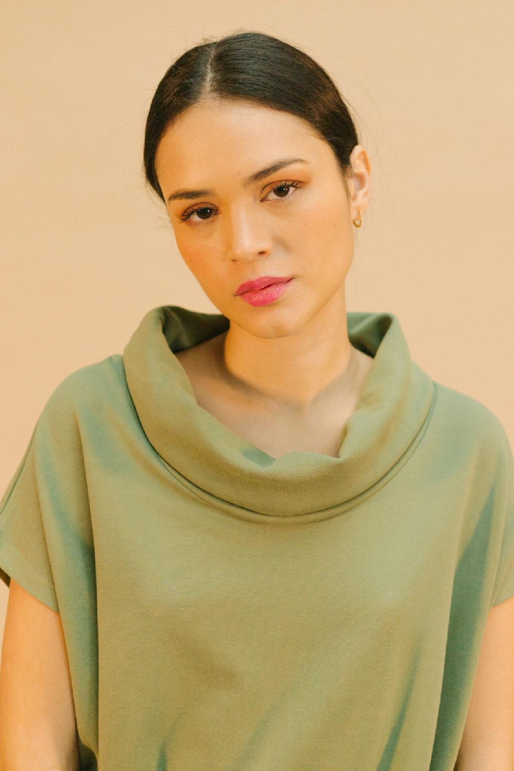 Pan Producto Básico Camiseta Cuello Barco Verde