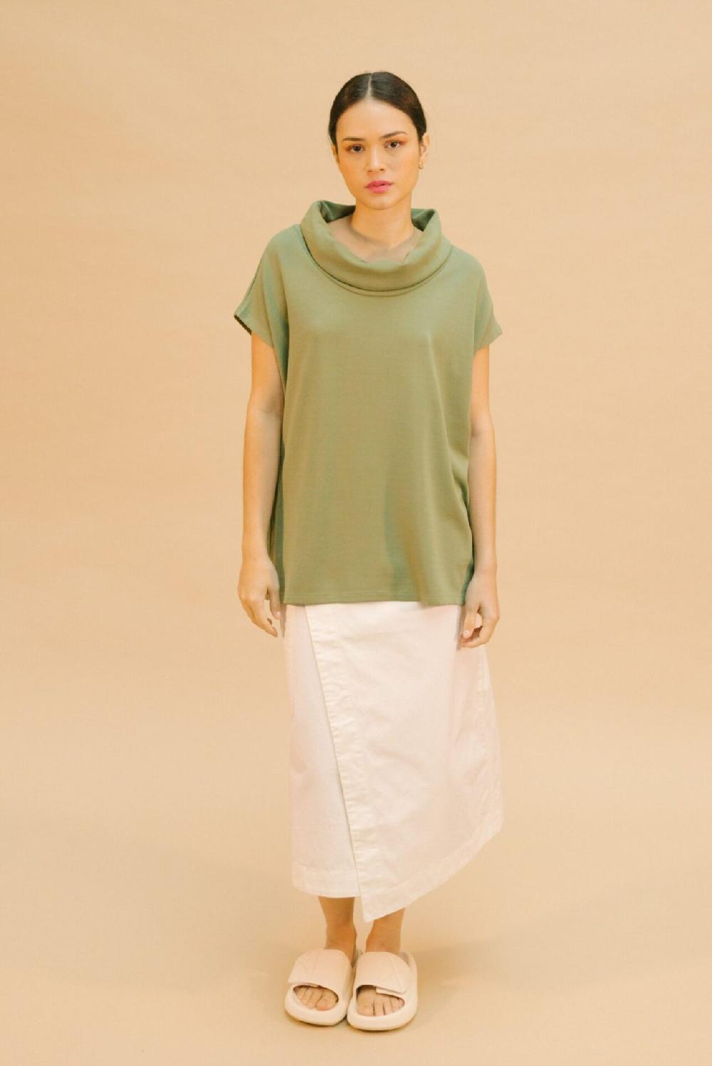 Pan Producto Básico Camiseta Cuello Barco Verde