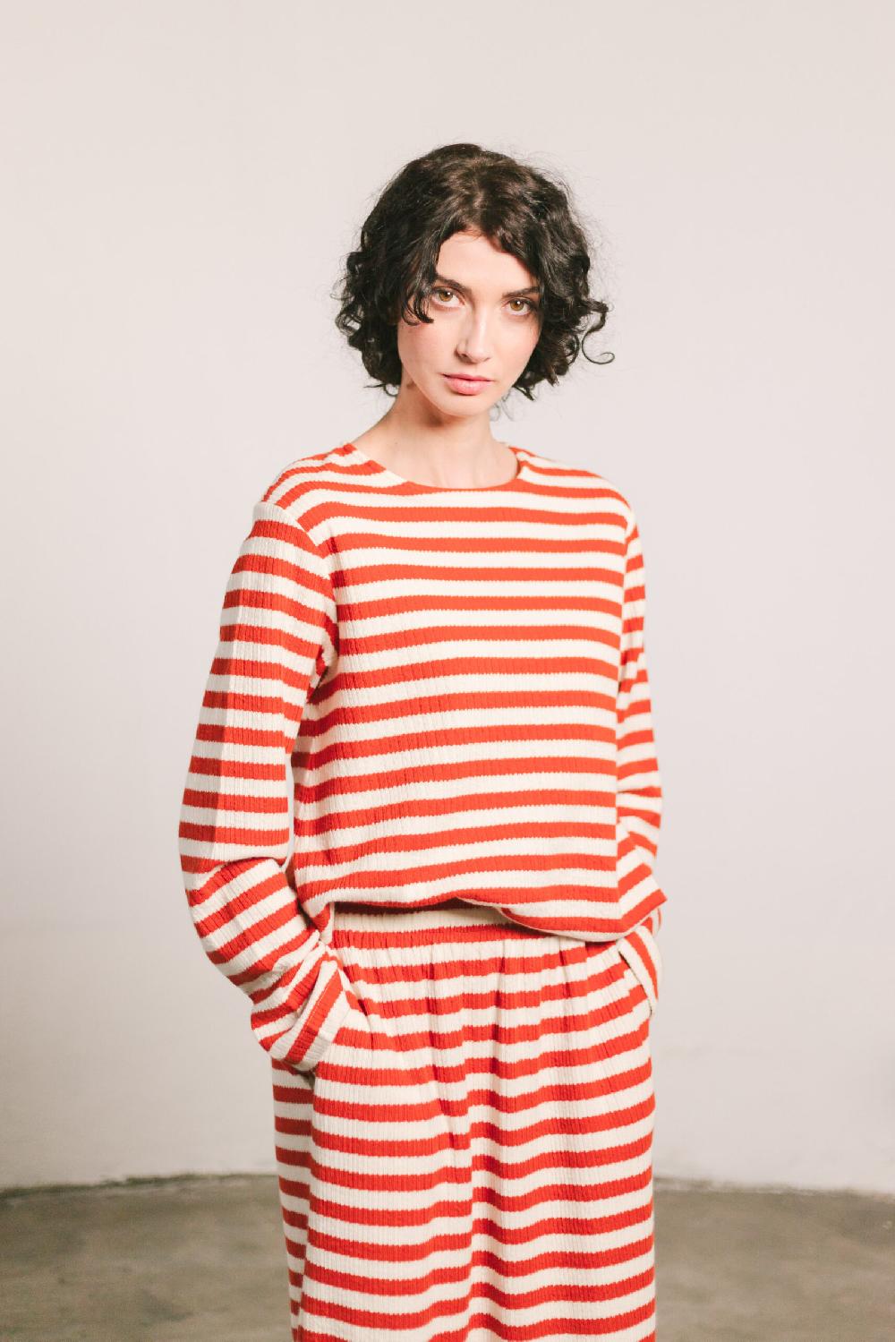 Pan Producto Básico Camiseta De Rayas Caldero