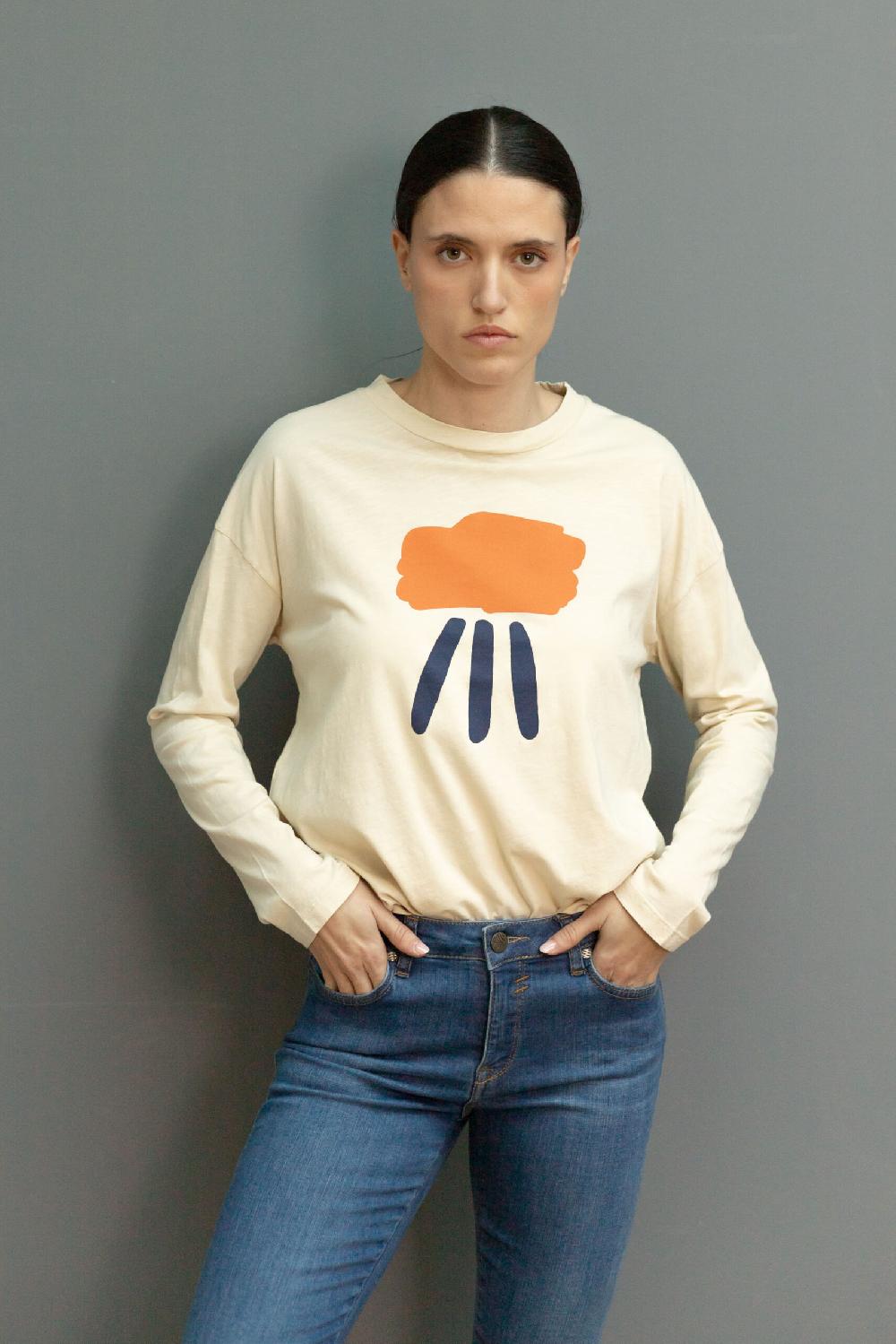 Pan Producto Básico Camiseta Estampada Lluvia