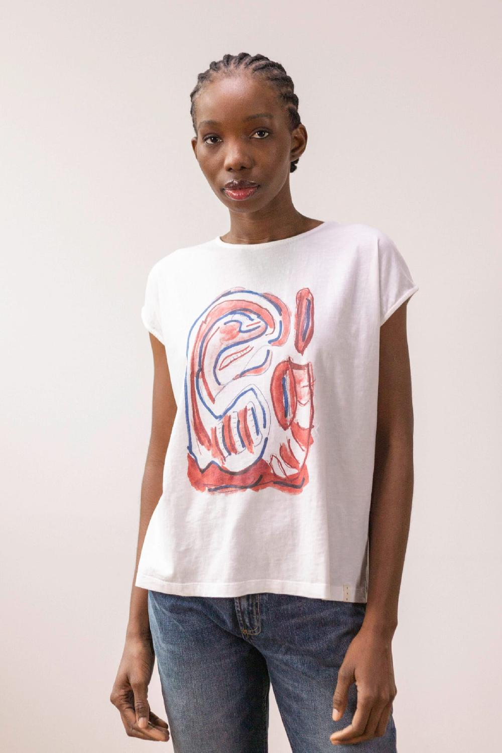 Pan Producto Básico Camiseta Estampada Oversize