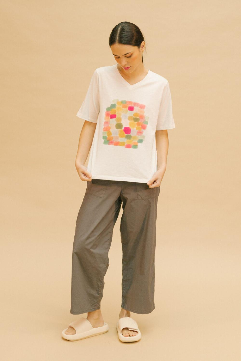 Pan Producto Básico Camiseta Manchas Acuarela