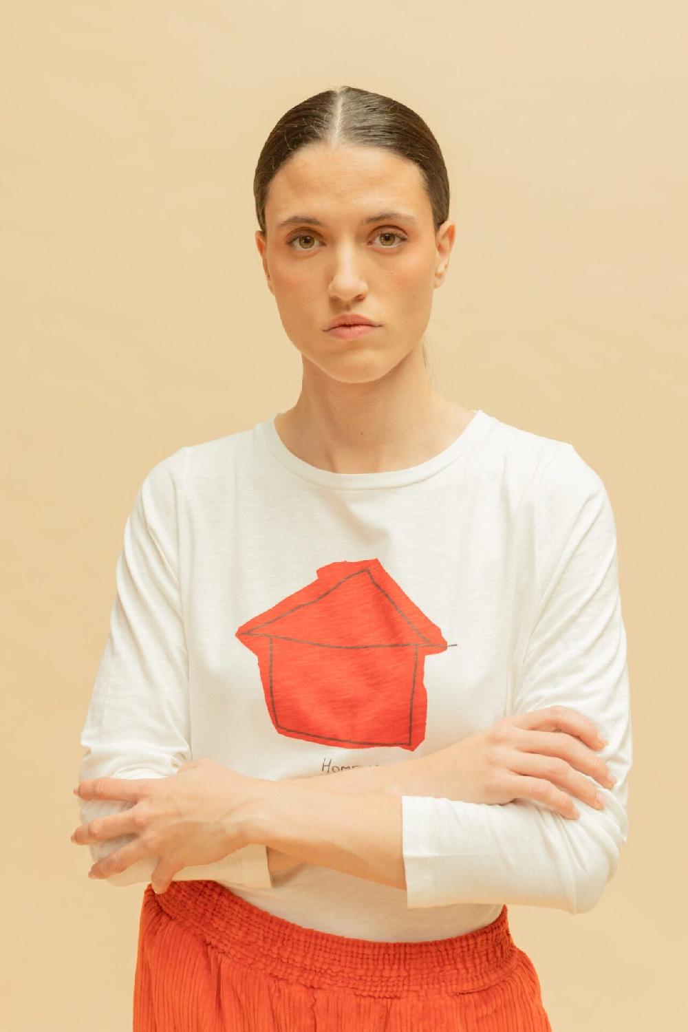 pan producto básico Camiseta manga larga casita