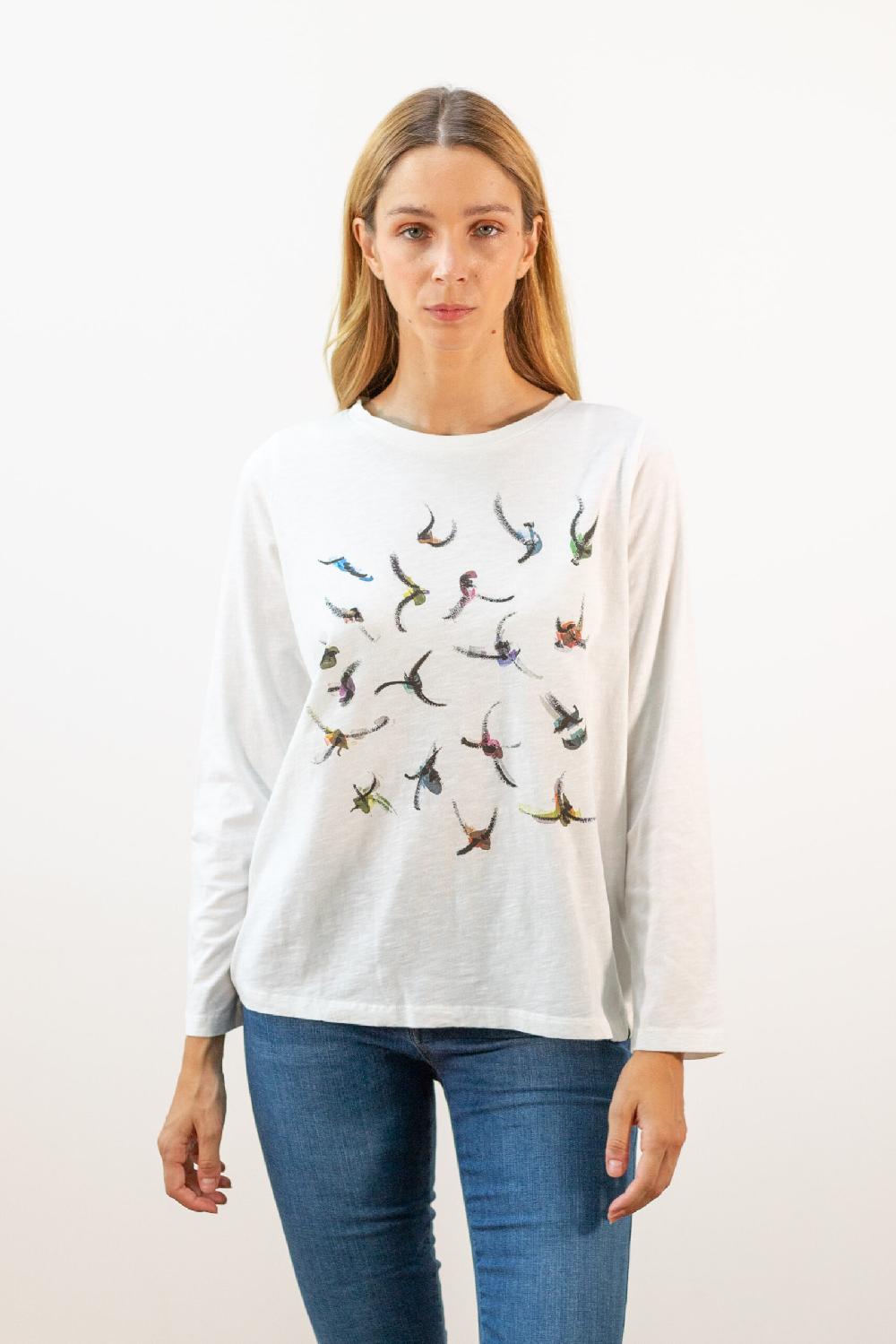 pan producto básico Camiseta manga larga pájaros