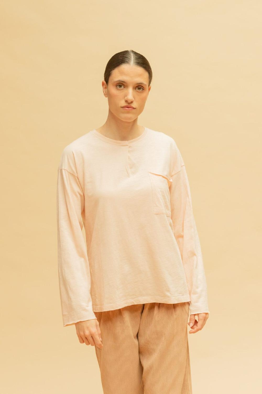 pan producto básico Camiseta rosa pliegue