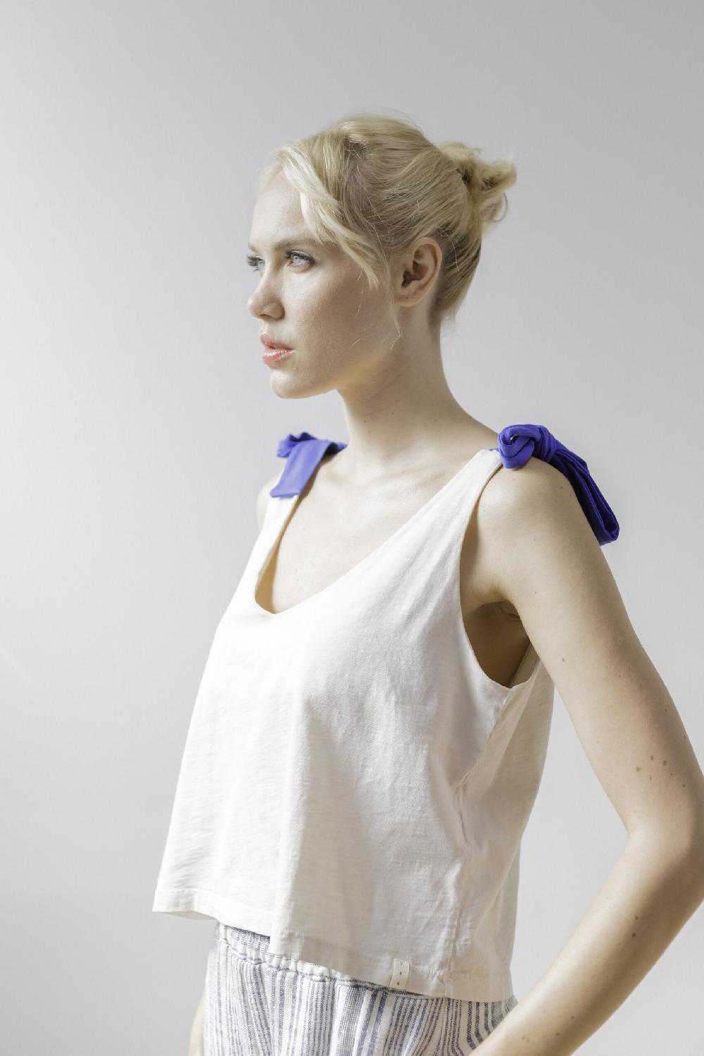 pan producto básico Camiseta tirantes azul