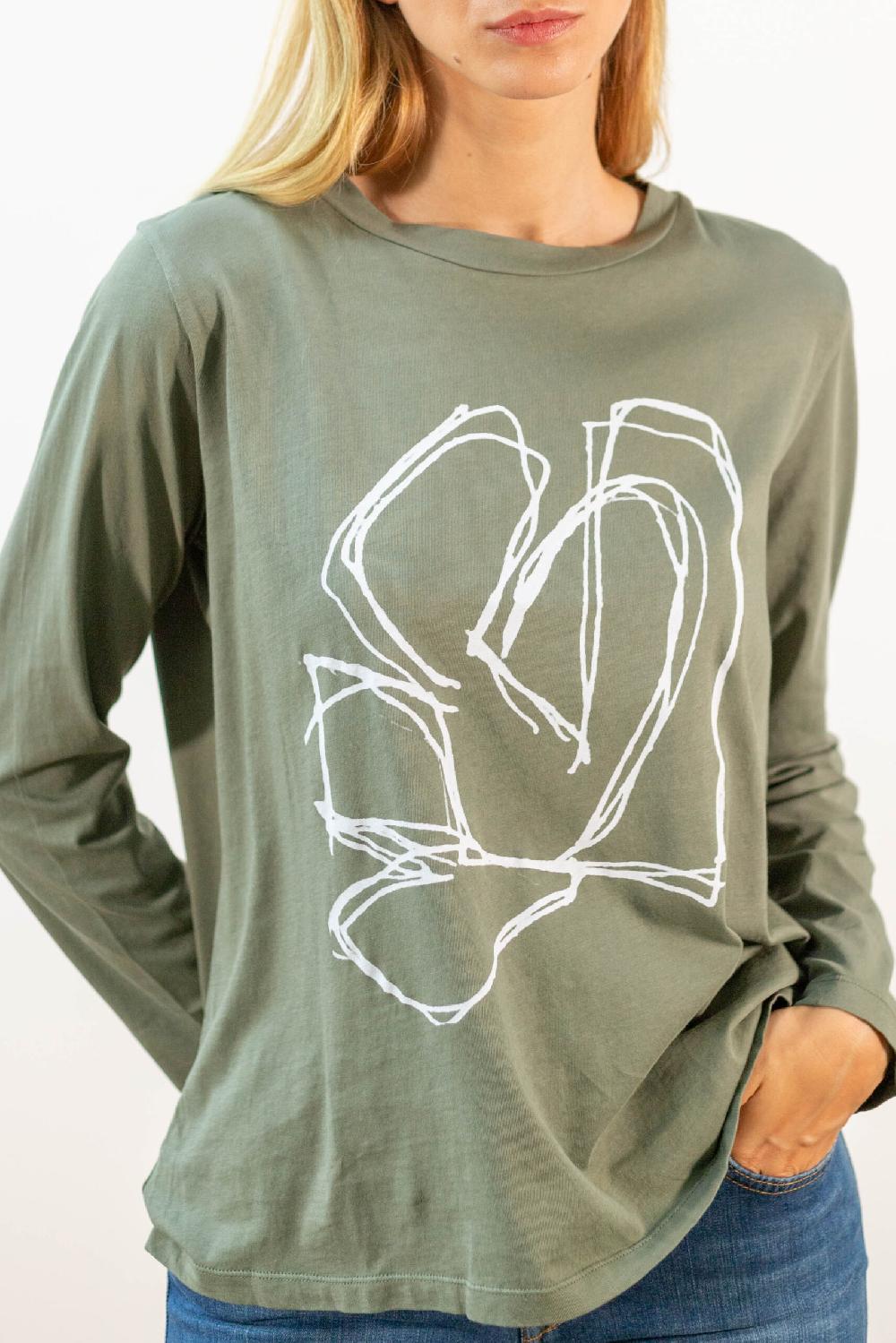 Pan Producto Básico Camiseta Verde Caqui