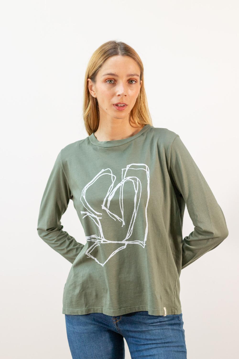 Pan Producto Básico Camiseta Verde Caqui
