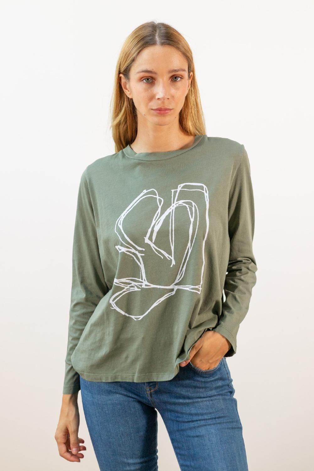 pan producto básico Camiseta verde caqui