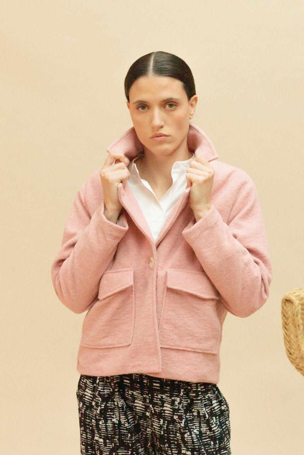 pan producto básico Chaqueta corta rosa