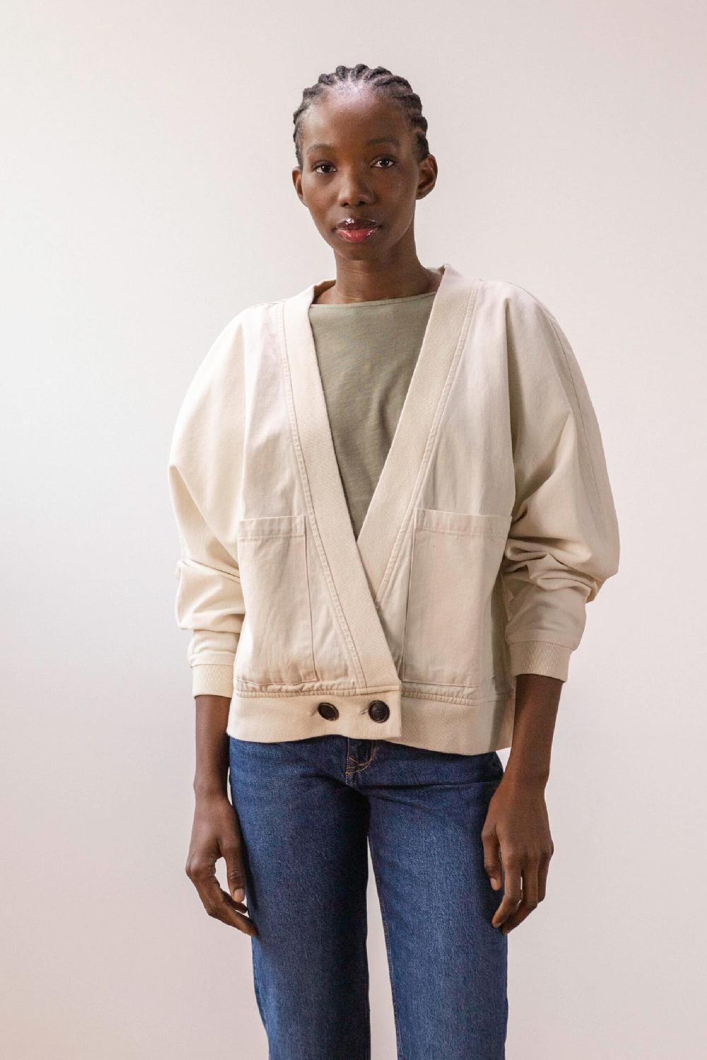 pan producto básico Chaqueta cruda cruzada