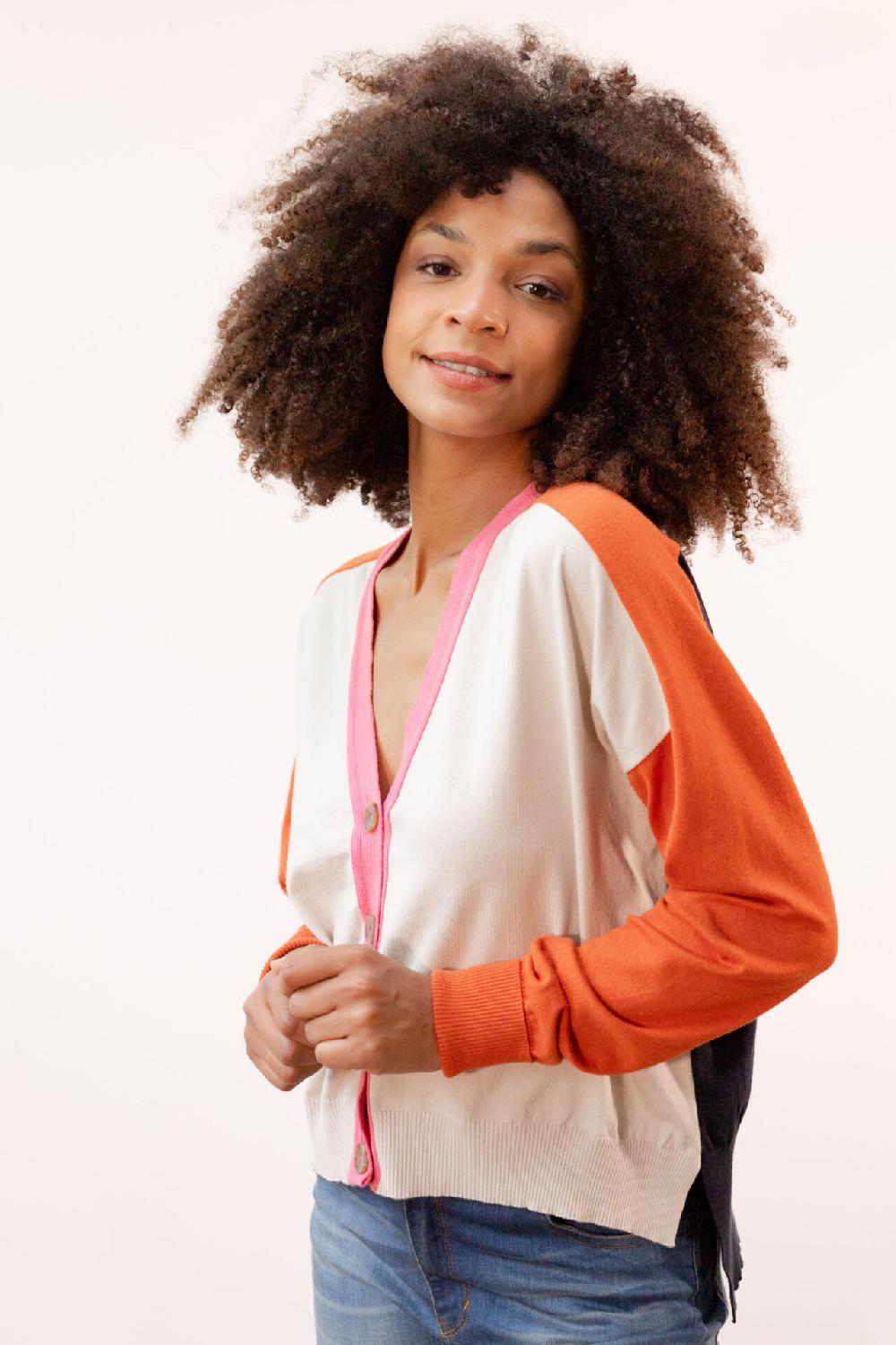 Pan Producto Básico Chaqueta De Puntos De Colores