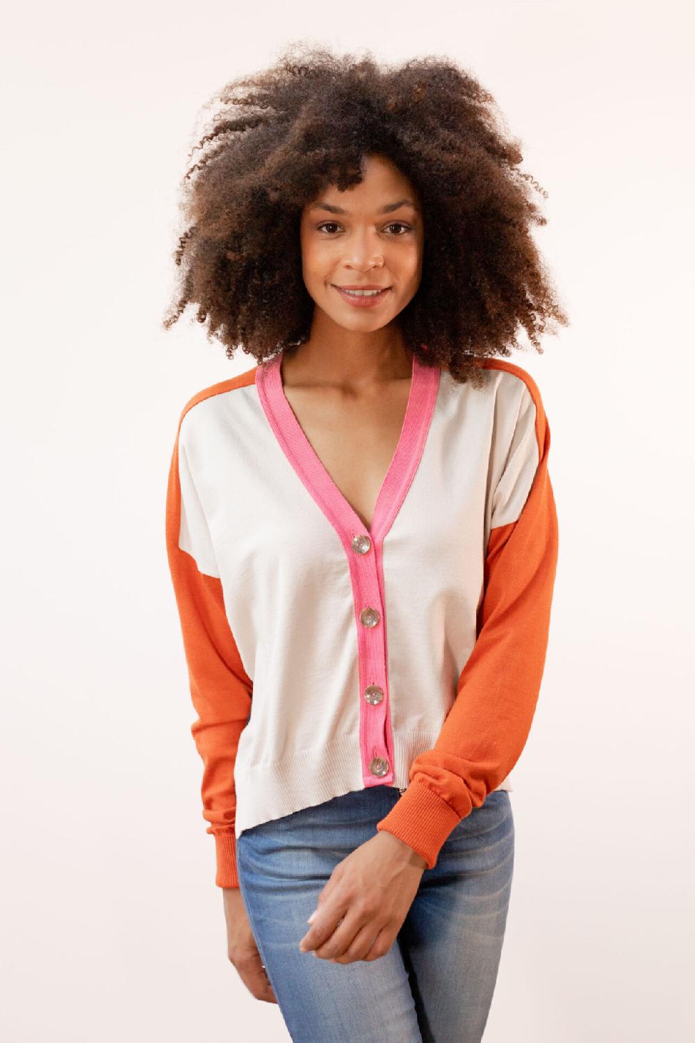 pan producto básico Chaqueta de puntos de colores