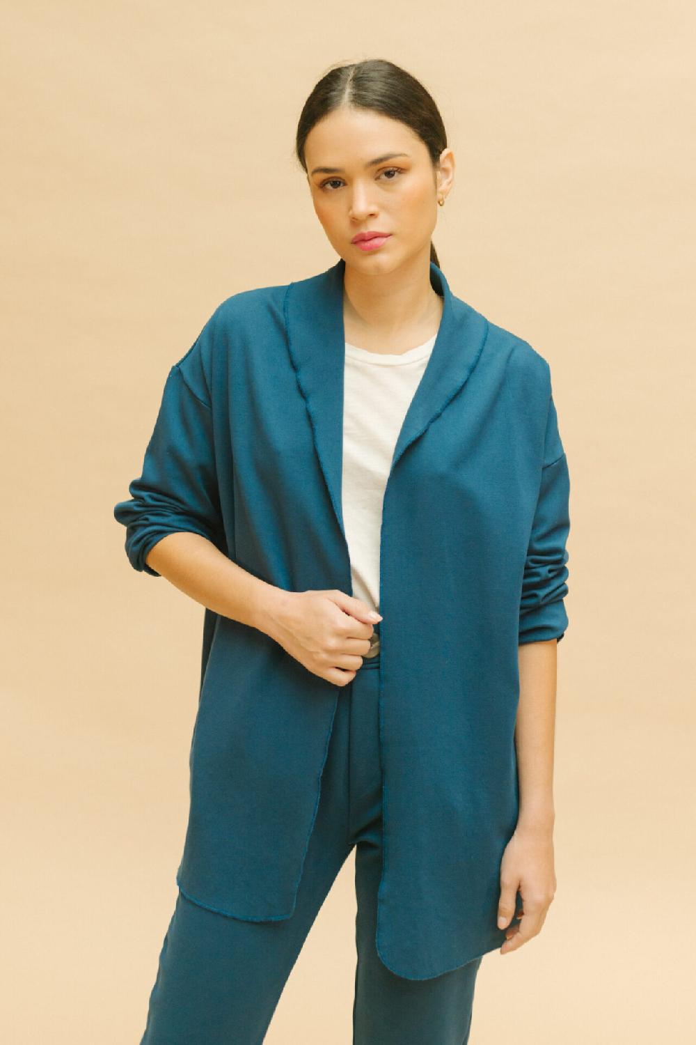 pan producto básico Chaqueta suelta azul