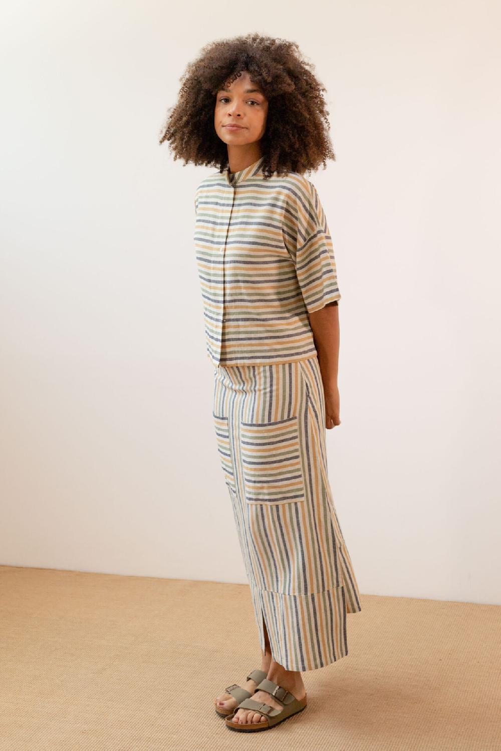 Pan Producto Básico Falda De Rayas De Colores