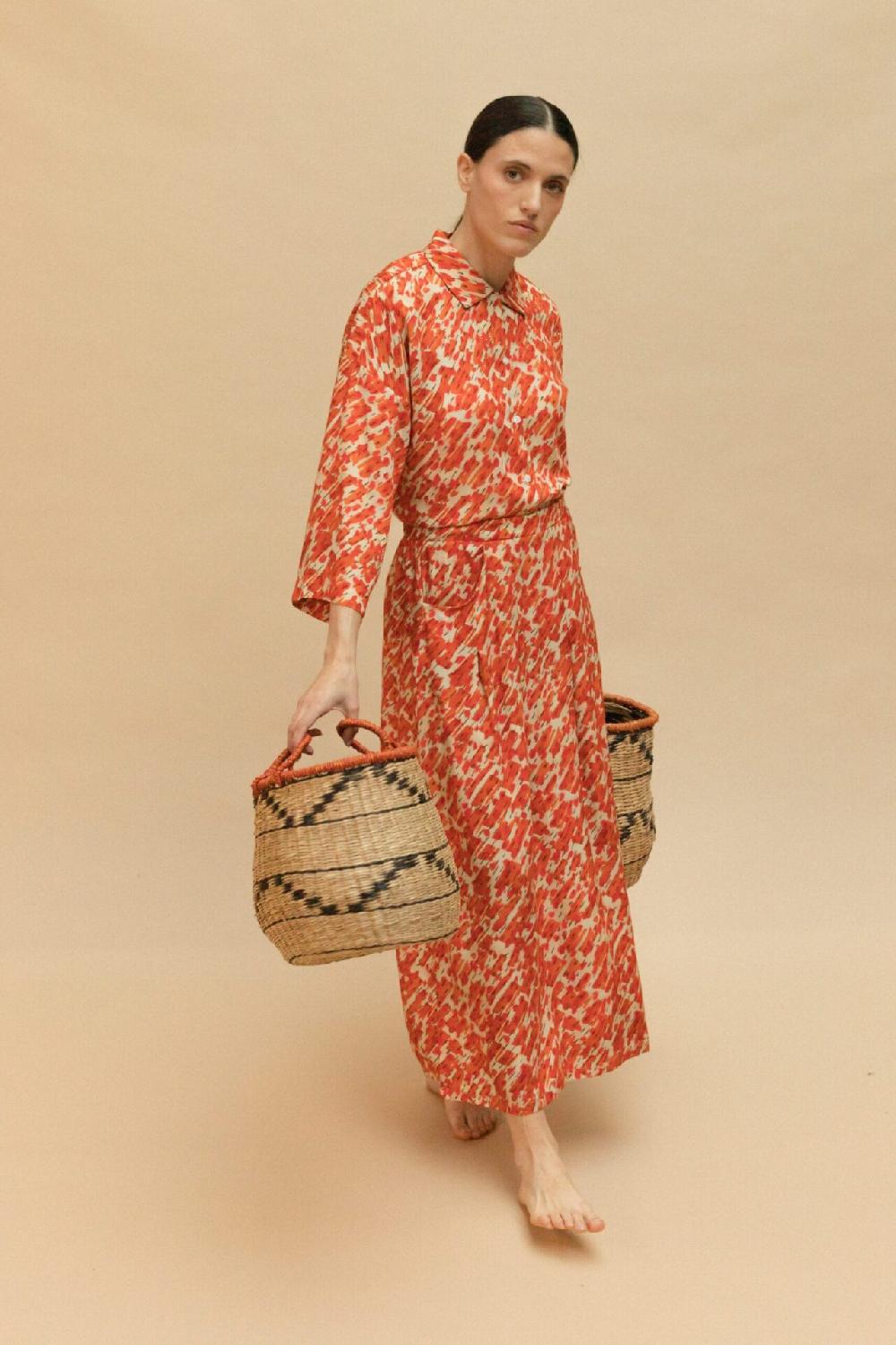 Pan Producto Básico Falda Estampada Larga