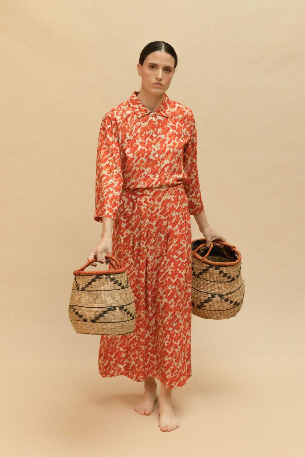 Pan Producto Básico Falda Estampada Larga