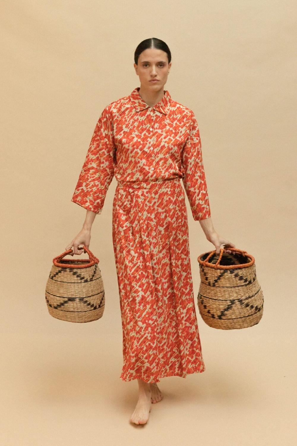 pan producto básico Falda estampada larga