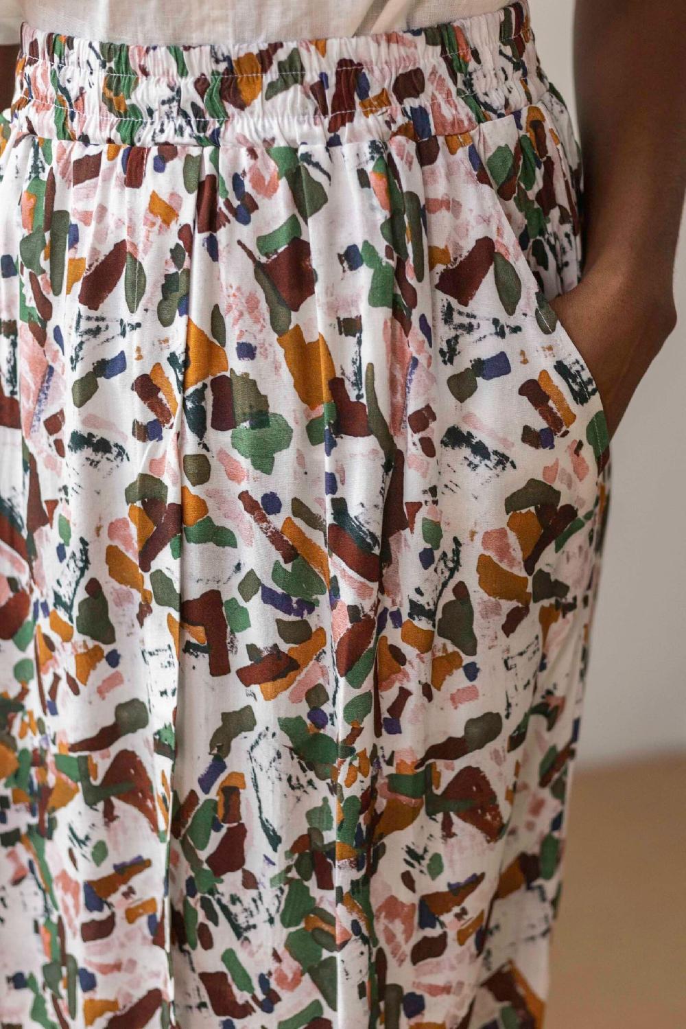 Pan Producto Básico Falda Estampado Geométrico