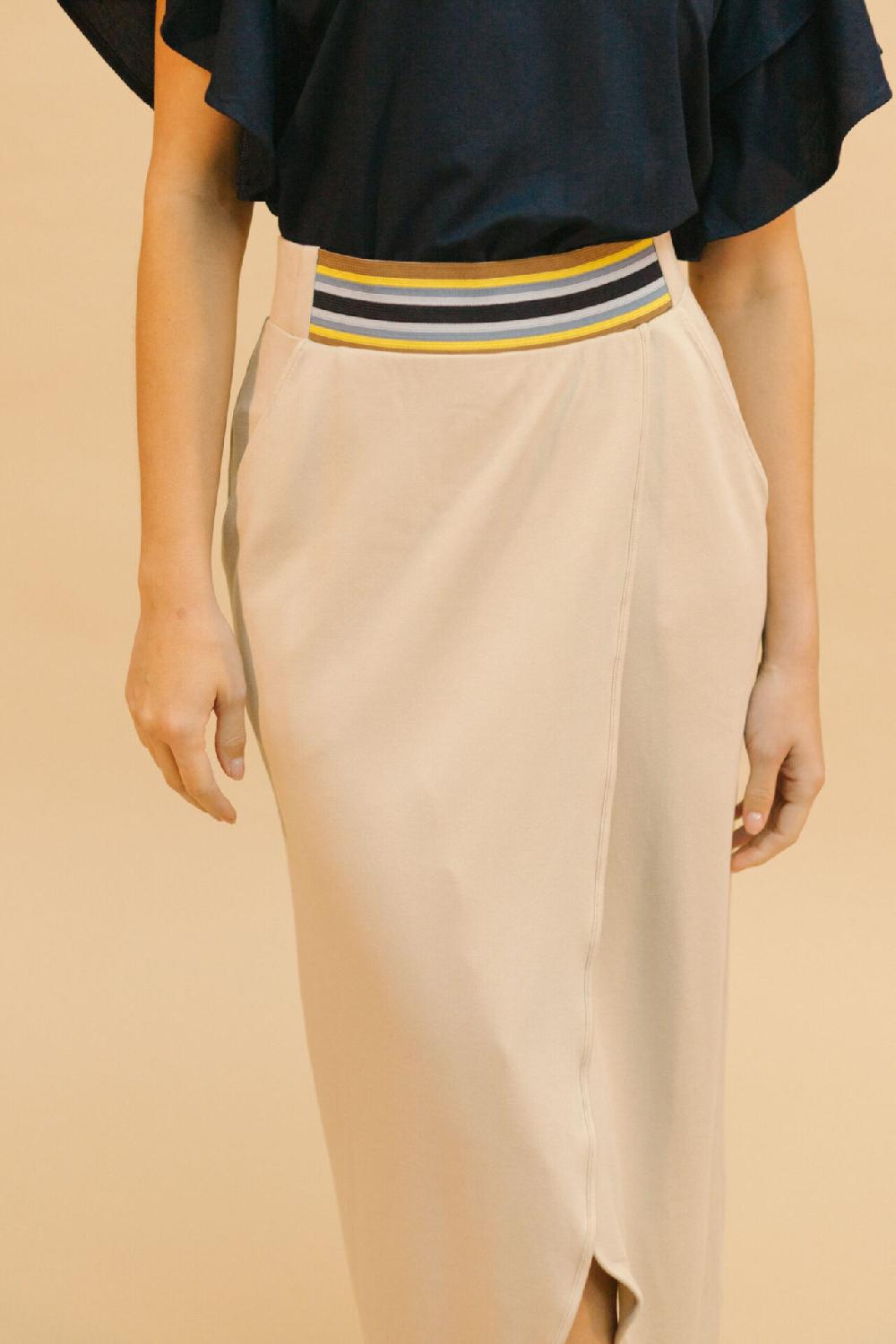 Pan Producto Básico Falda Lápiz Abierta Beige