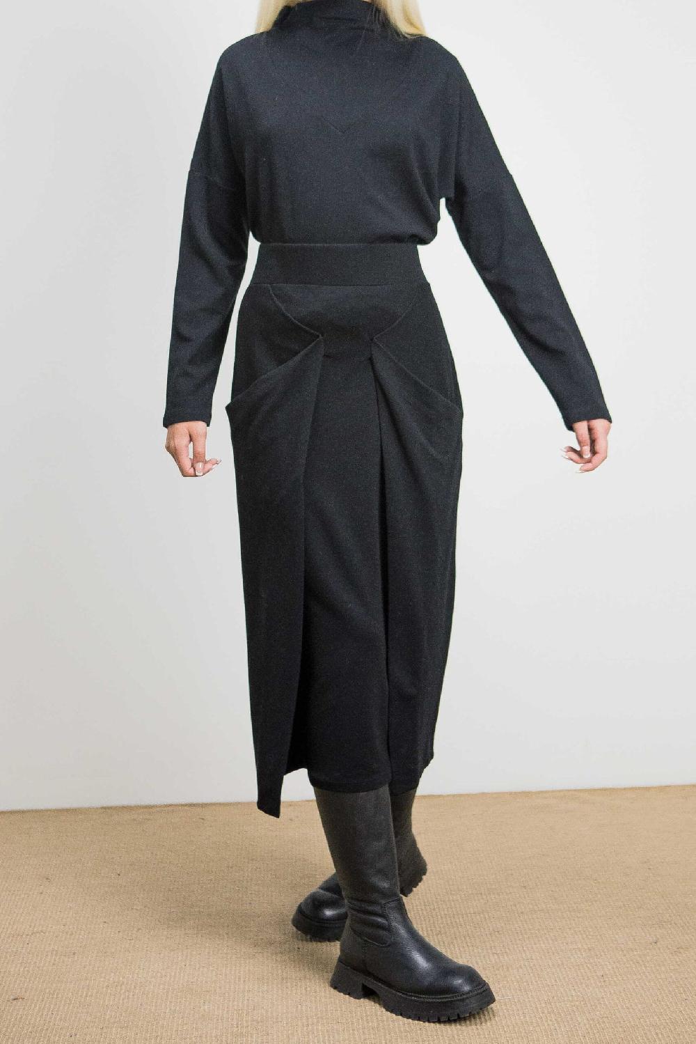 Pan Producto Básico Falda Lápiz Negra