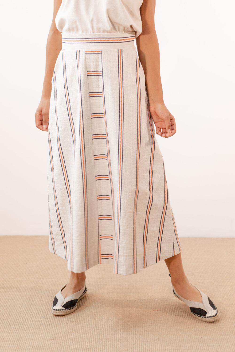 Pan Producto Básico Falda Larga De Rayas