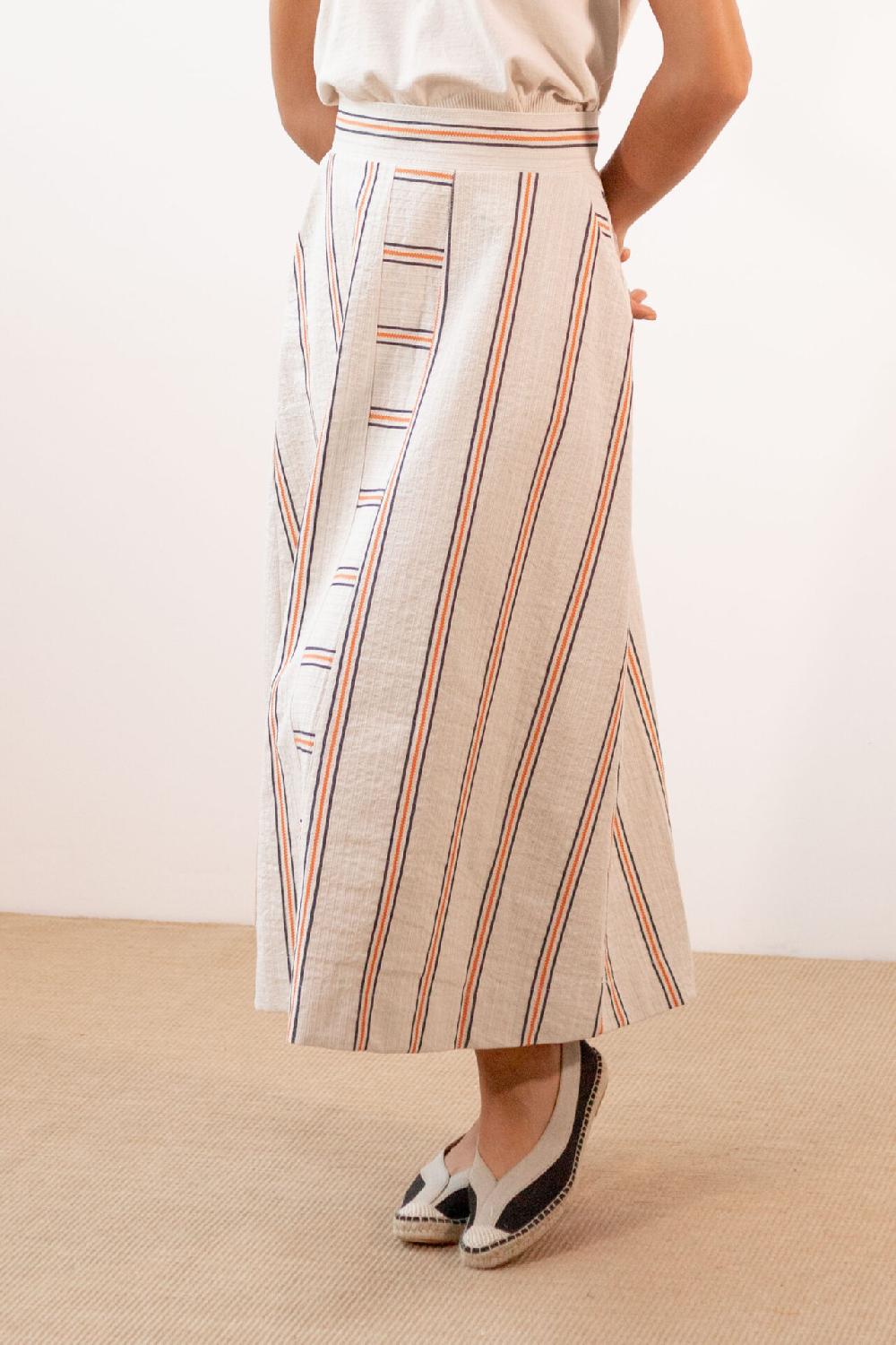 Pan Producto Básico Falda Larga De Rayas