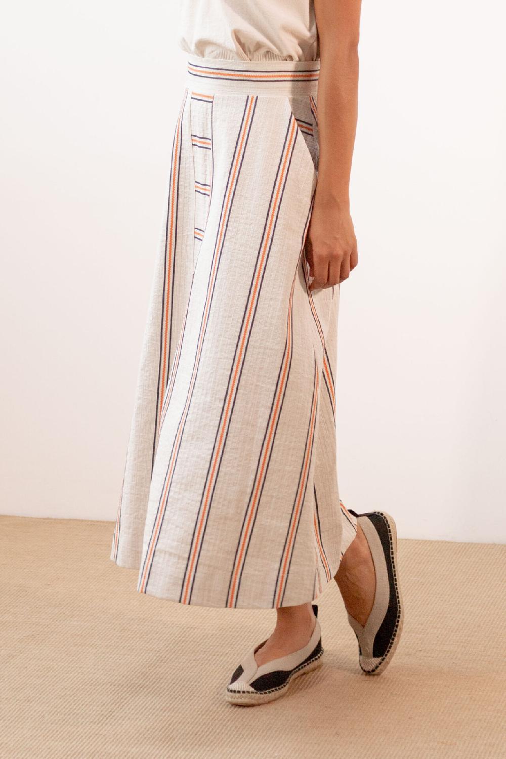 Pan Producto Básico Falda Larga De Rayas