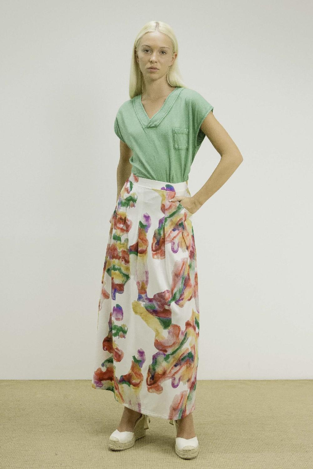 Pan Producto Básico Falda Larga Estampada