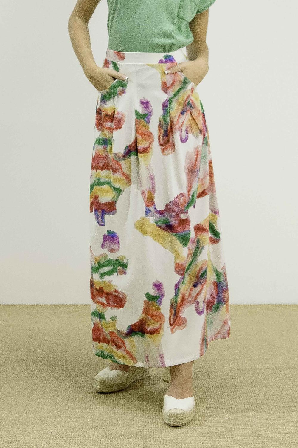 Pan Producto Básico Falda Larga Estampada