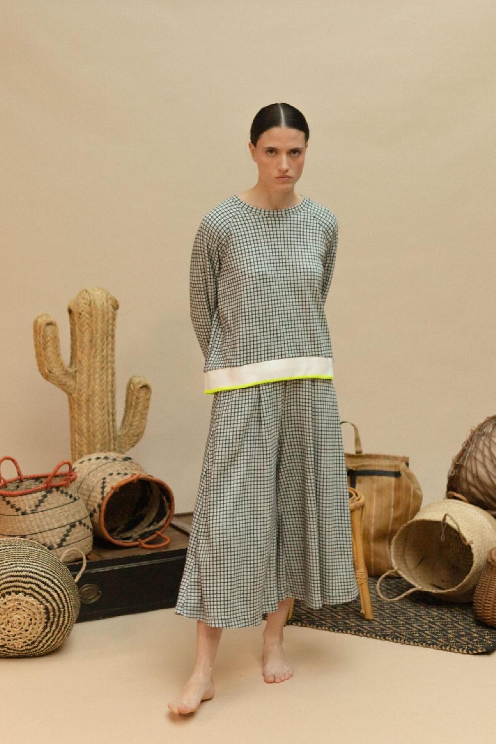 pan producto básico Falda pantalón cuadritos