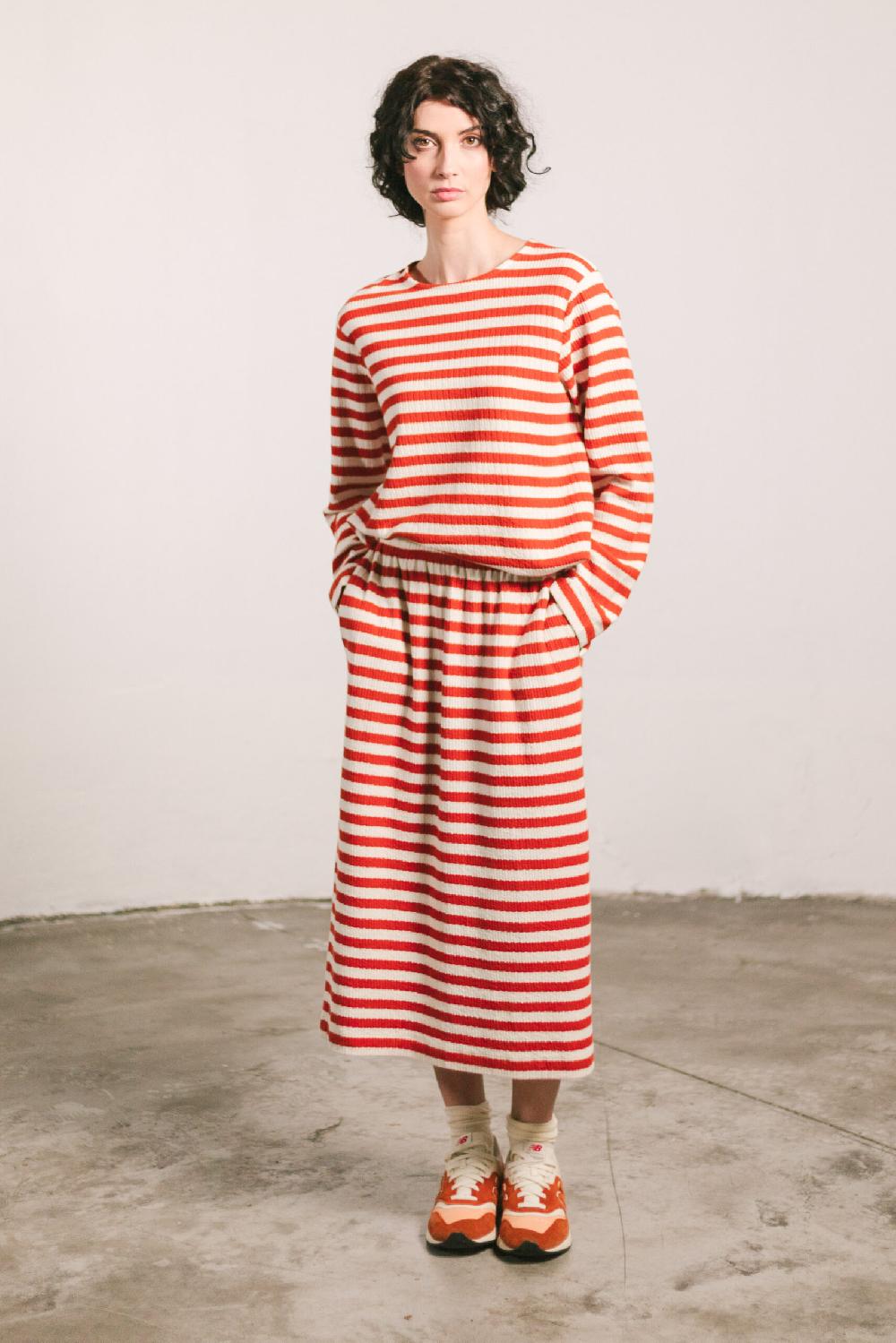 pan producto básico Falda rayas caldero