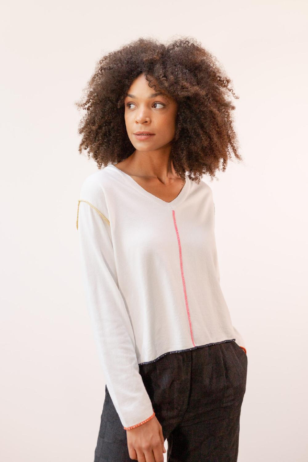 pan producto básico Jersey blanco de pico