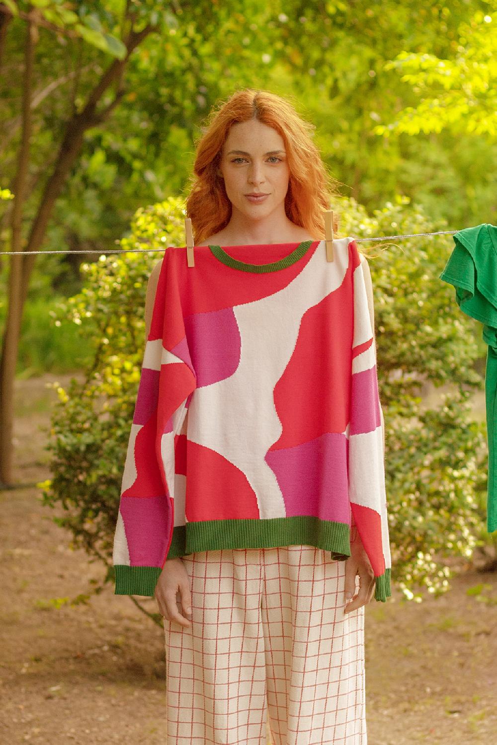 pan producto básico Jersey de punto de colores