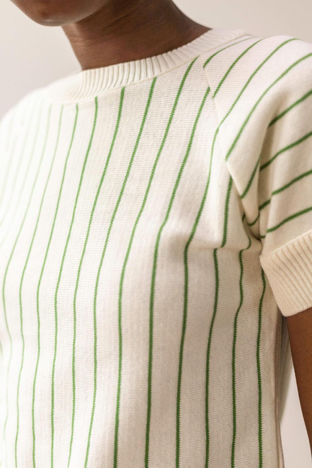 Pan Producto Básico Jersey De Rayas Manga Corta