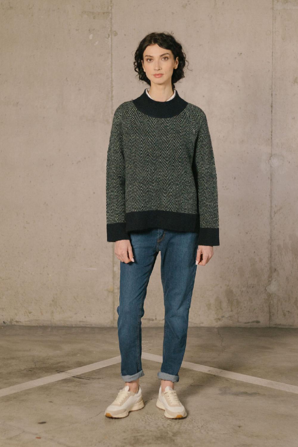 Pan Producto Básico Jersey Espiga Azul