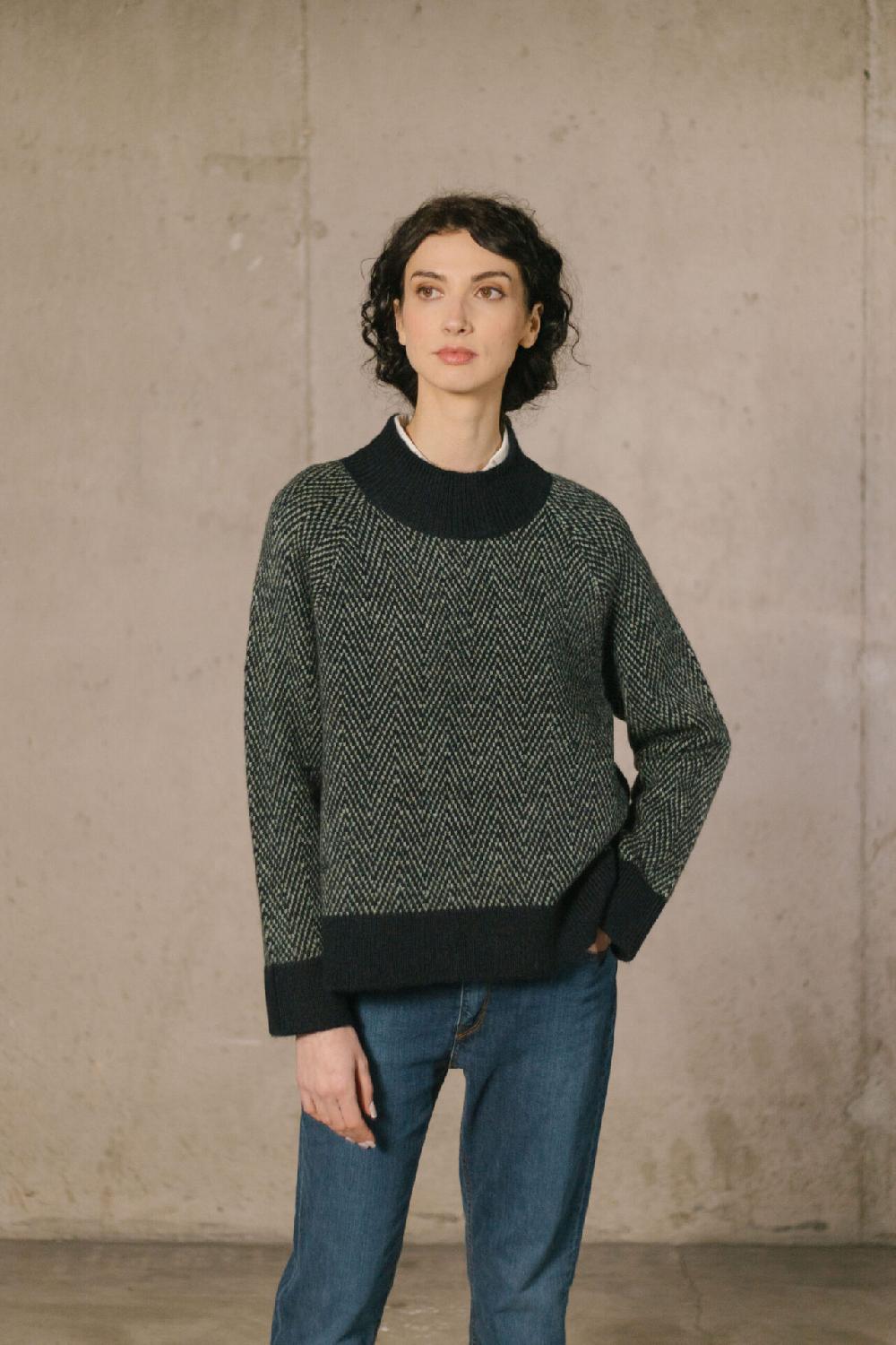 Pan Producto Básico Jersey Espiga Azul