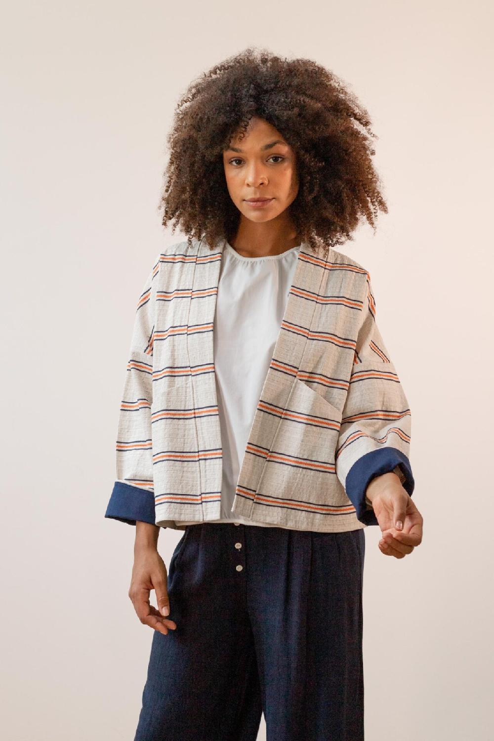 Pan Producto Básico Kimono De Rayas