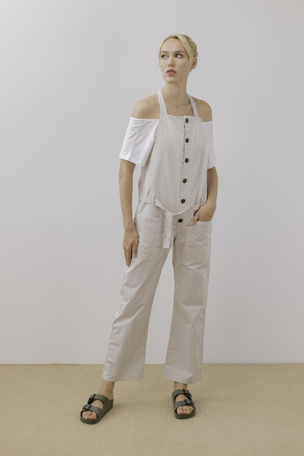 pan producto básico Mono beige tirantes Halter