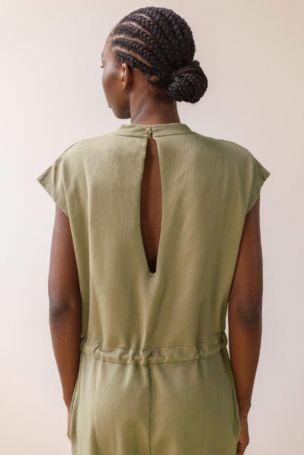 Pan Producto Básico Mono Caqui Con Cintura