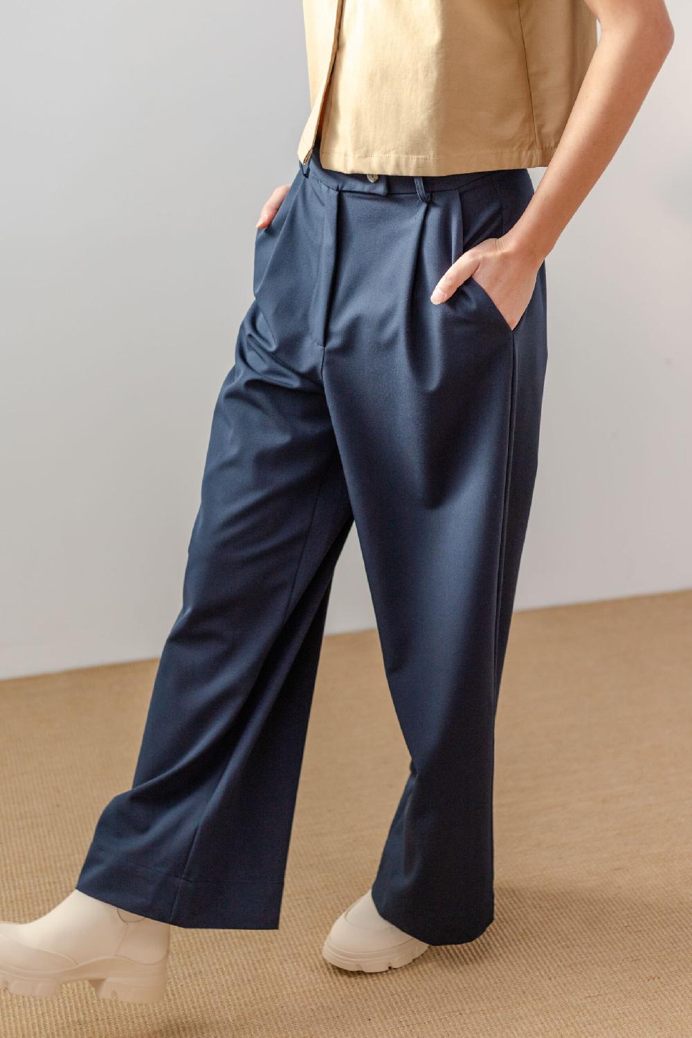 Pan Producto Básico Pantalón Amplio Azul