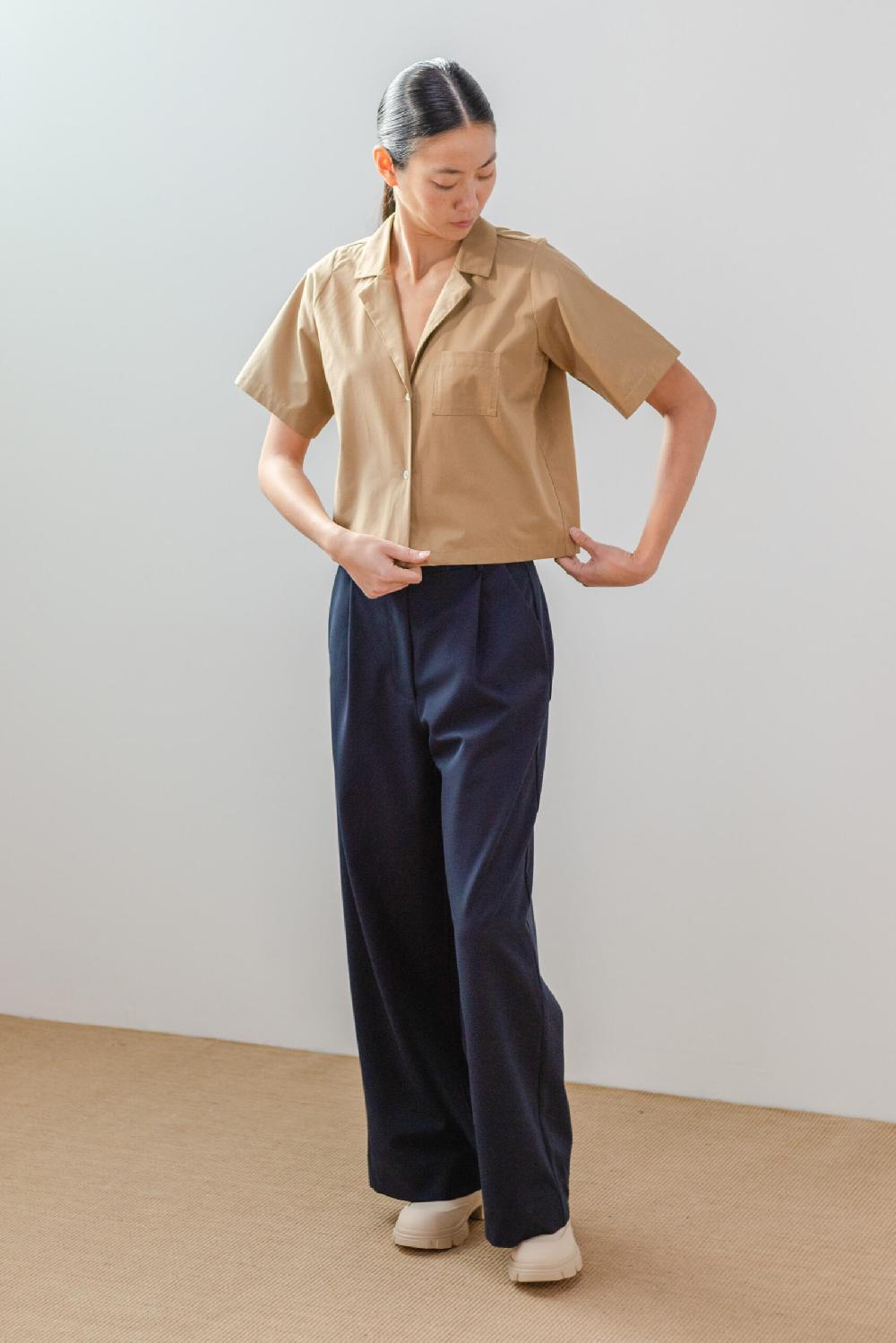 Pan Producto Básico Pantalón Amplio Azul